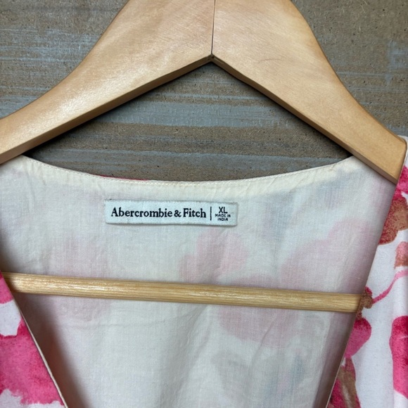 Abercrombie & Fitch Floral Mini Dress Preppy Boho Formal Basic Wedding Womens XL - Picture 2 of 6